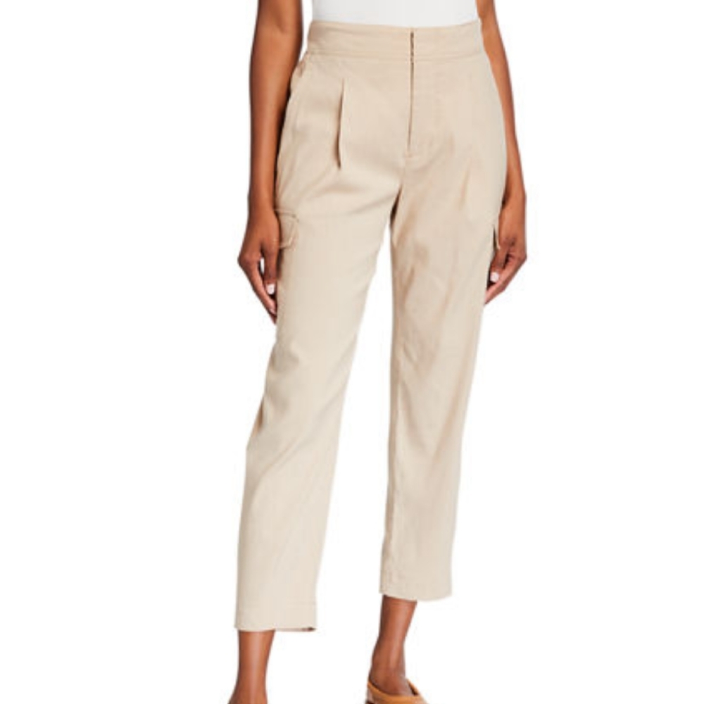 NWOT Vince Cropped Cargo Trousers Pants 6 Tan